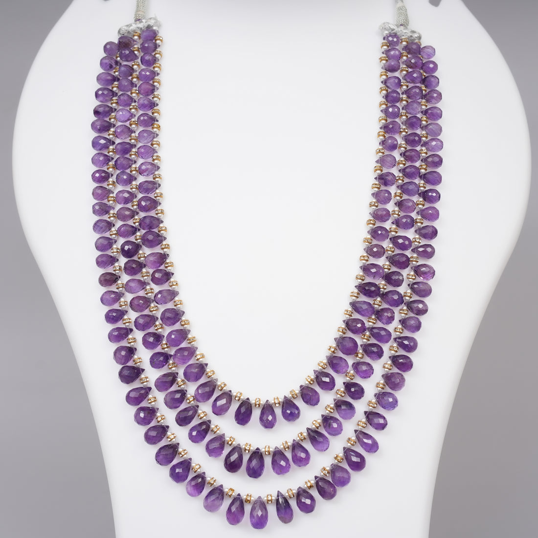 Natural Amethyst faceted drops