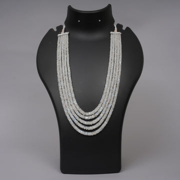 Natural Rainbow Moonstone Faceted Beads
