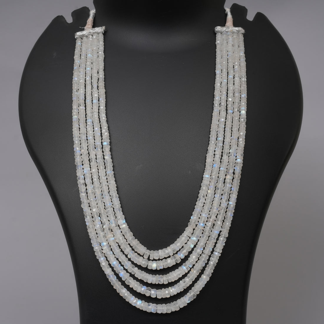 Natural Rainbow Moonstone Faceted Beads