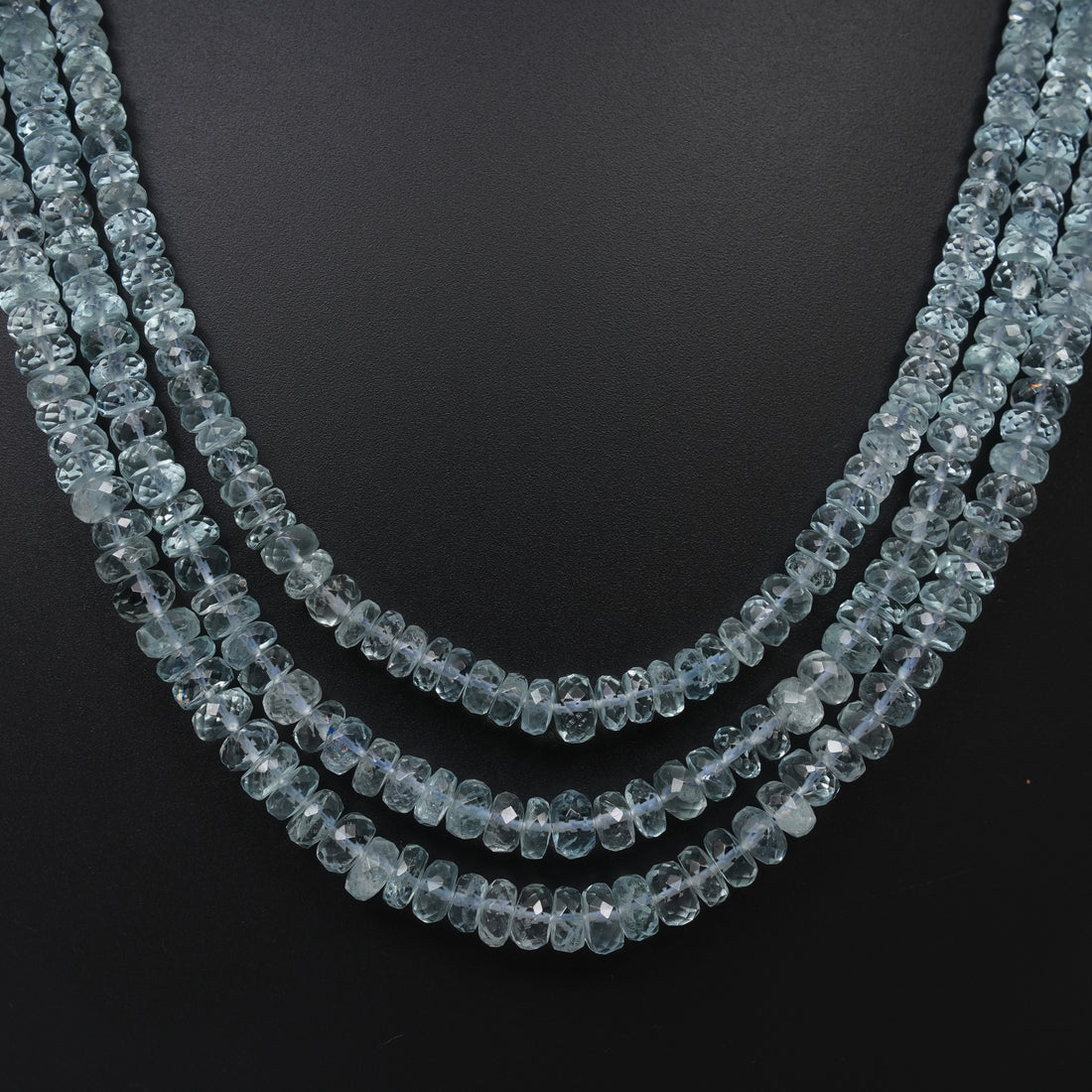 Natural Blue Aquamarine Faceted Beads