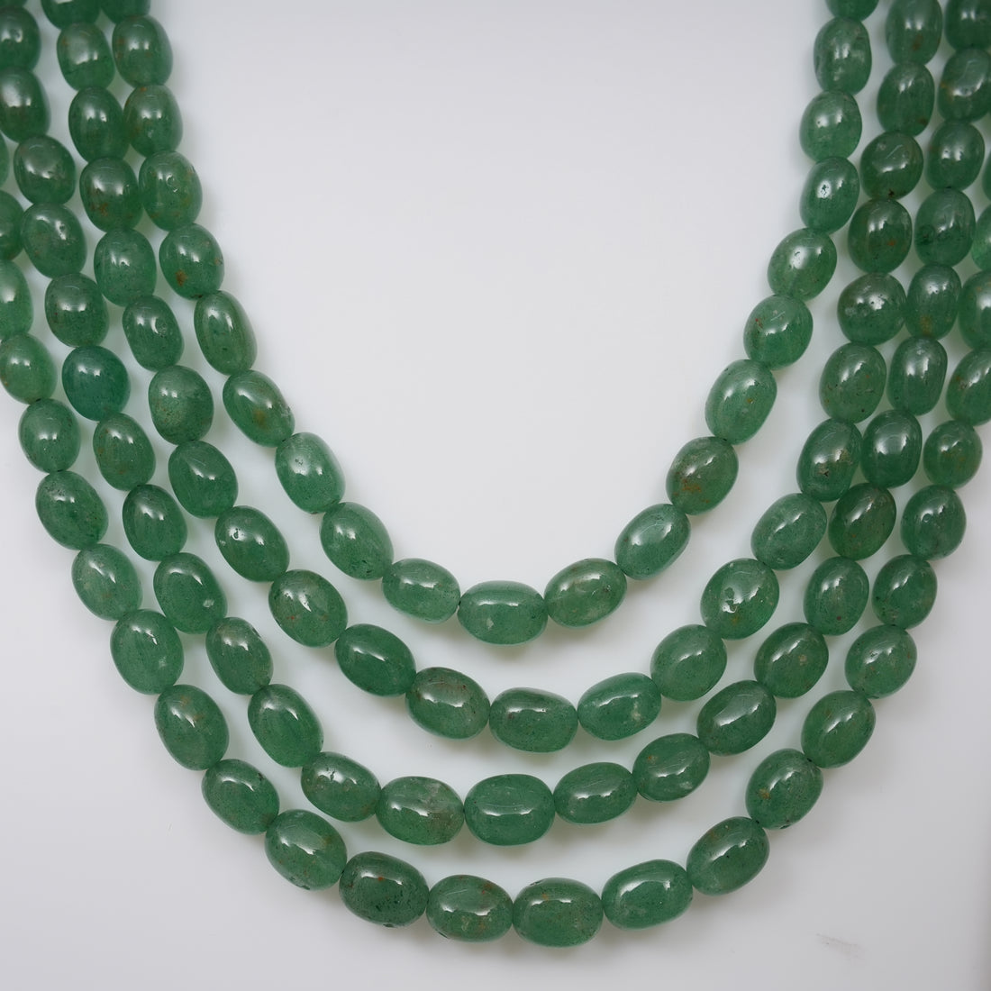 Natural Green Strawberry Quartz Smooth Ovals