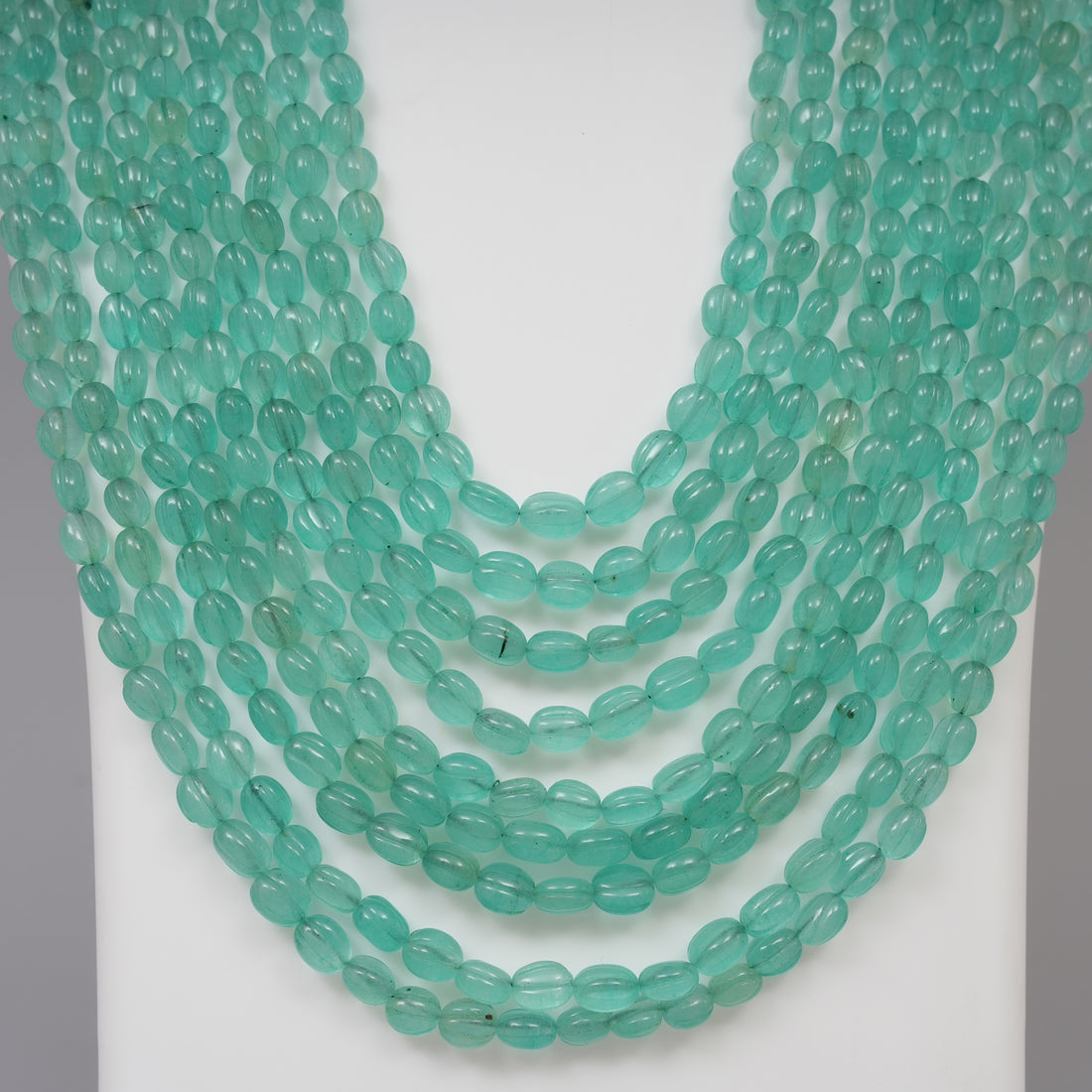 Green Beryl Carved Ovals