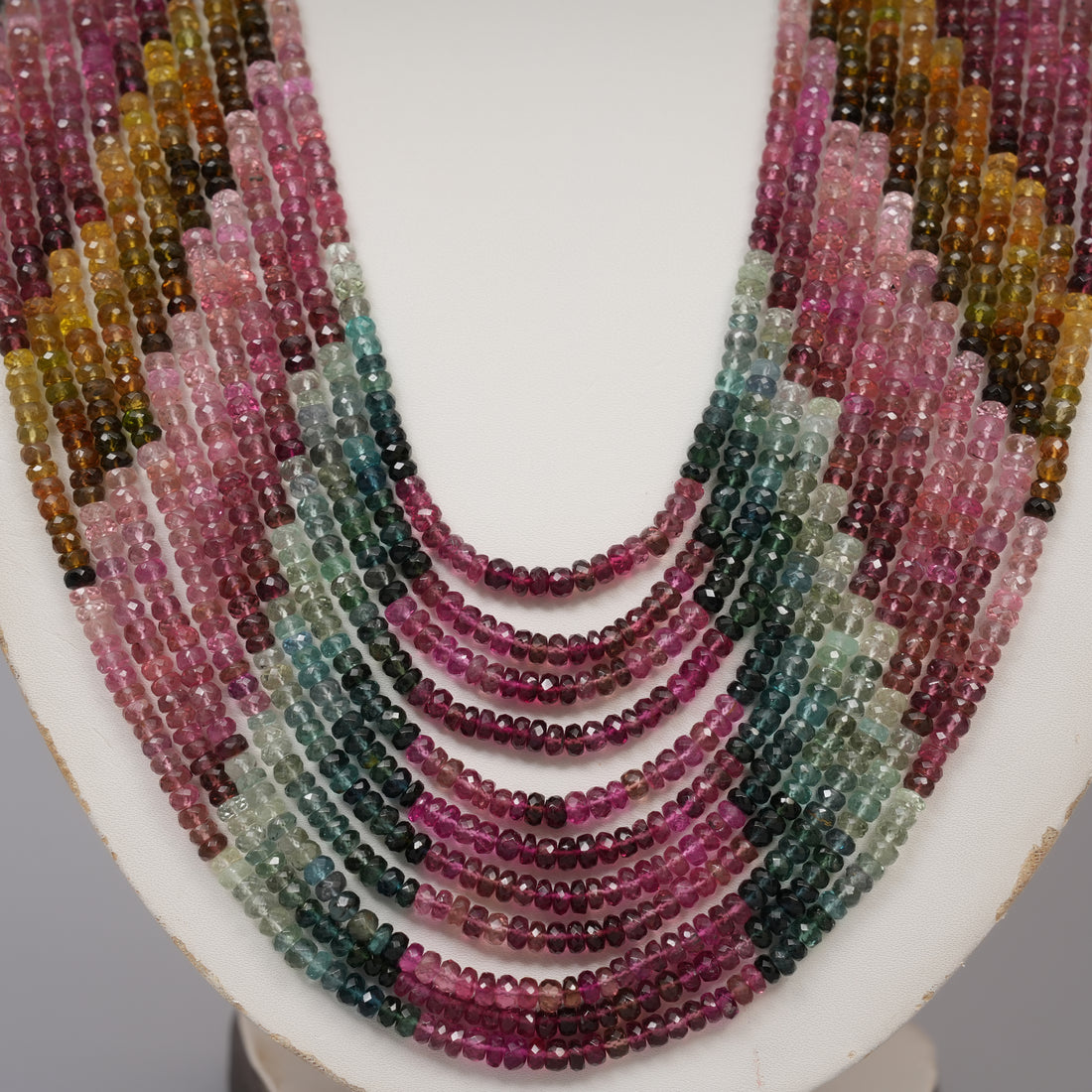 Multi Tourmaline Faceted Beads