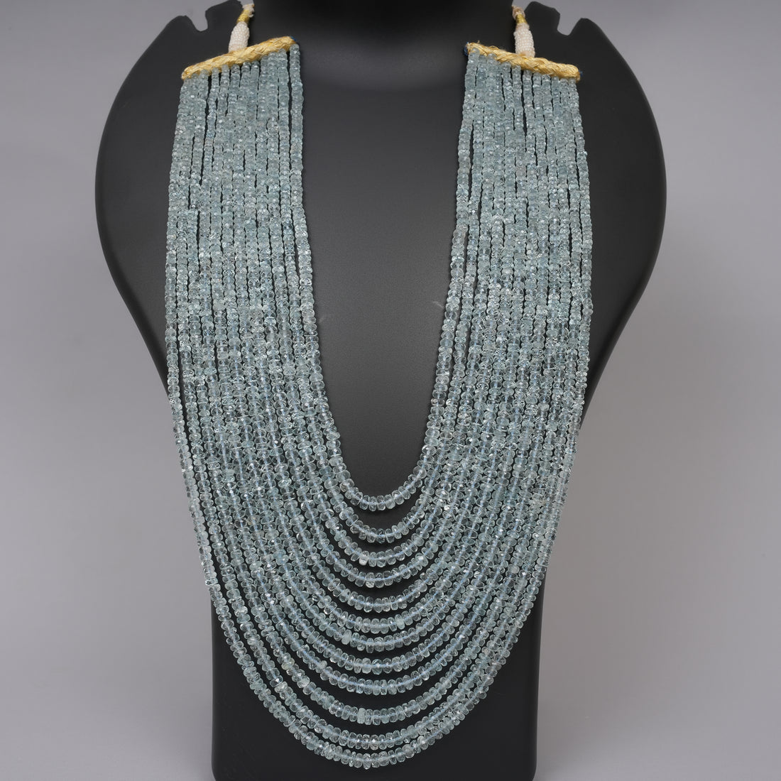 Natural Blue Aquamarine Faceted Beads