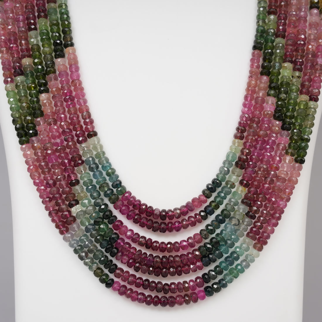 Multi Tourmaline Faceted Beads