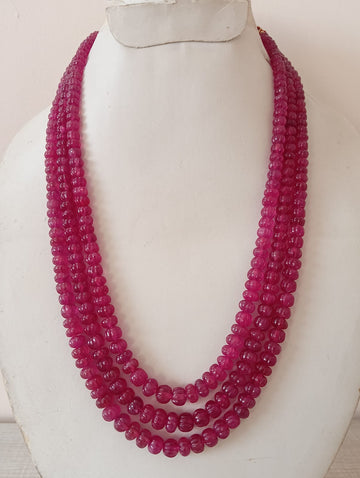 Natural Ruby Carved Melons
