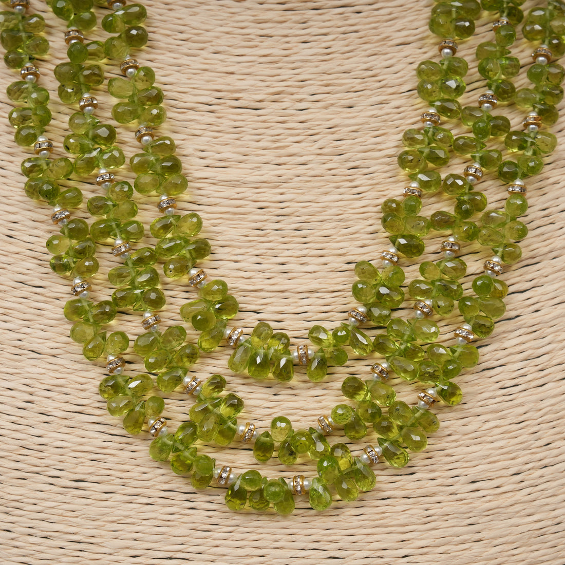Natural Peridot Faceted Drops