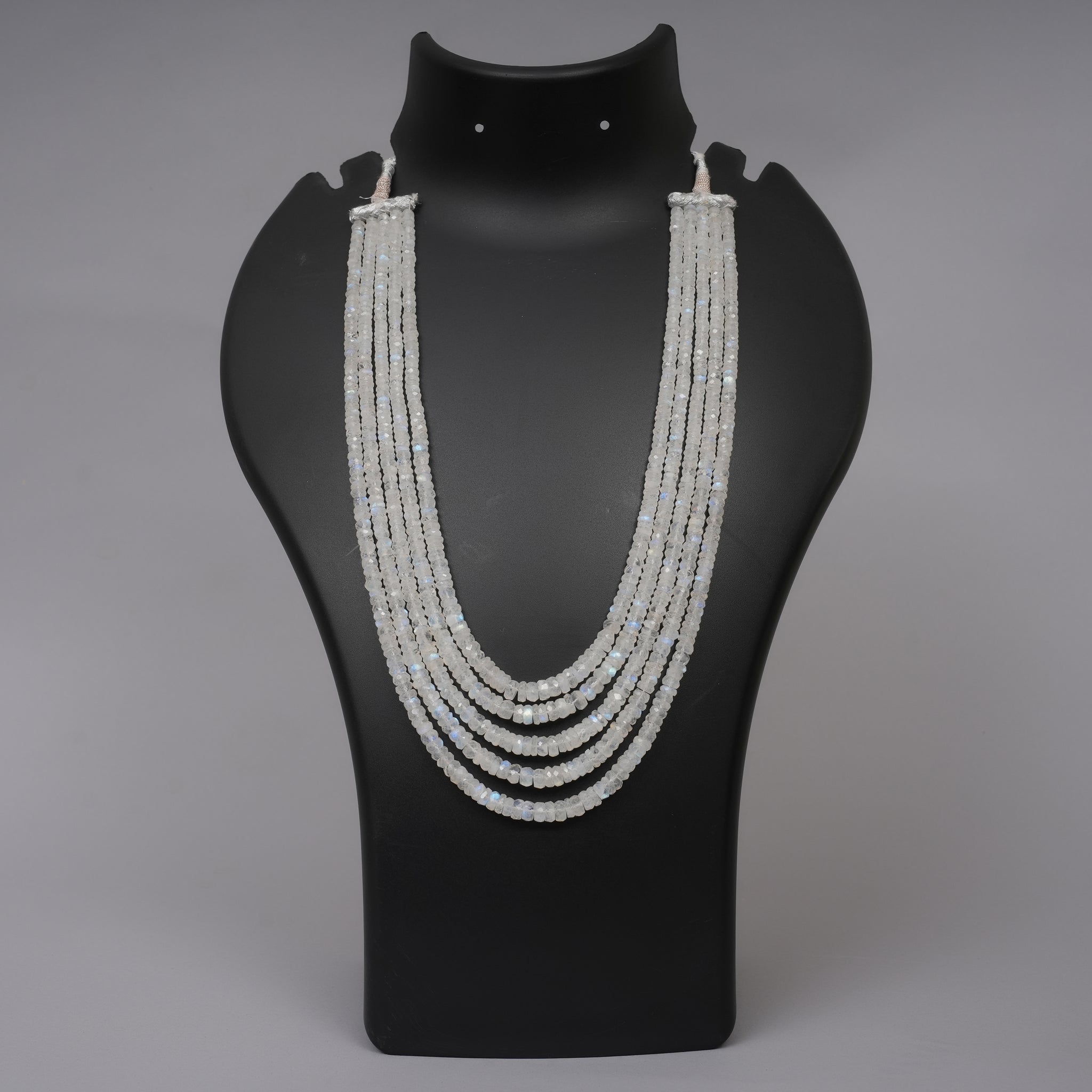 Natural Rainbow Moonstone Faceted Beads