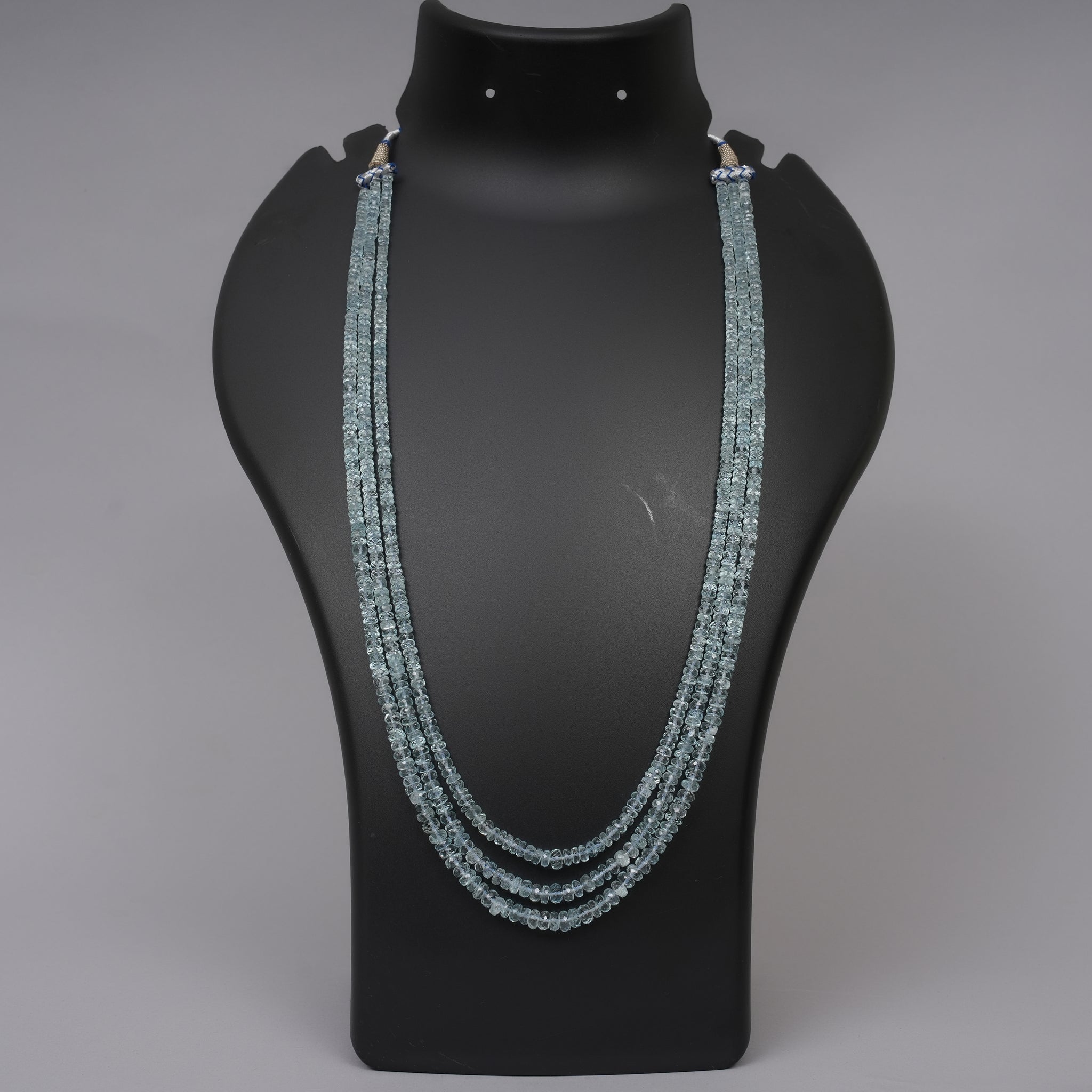 Natural Blue Aquamarine Faceted Beads