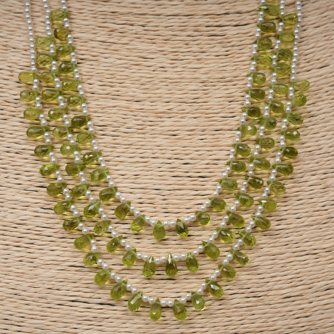 Natural Peridot Faceted Drops