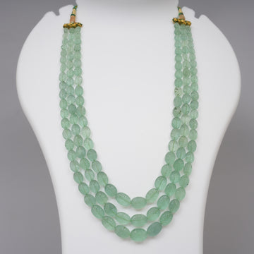 Natural Fluorite Carved Oval Beads