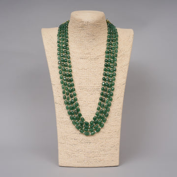 Natural Green Strawberry Quartz Smooth Ovals with Pearls