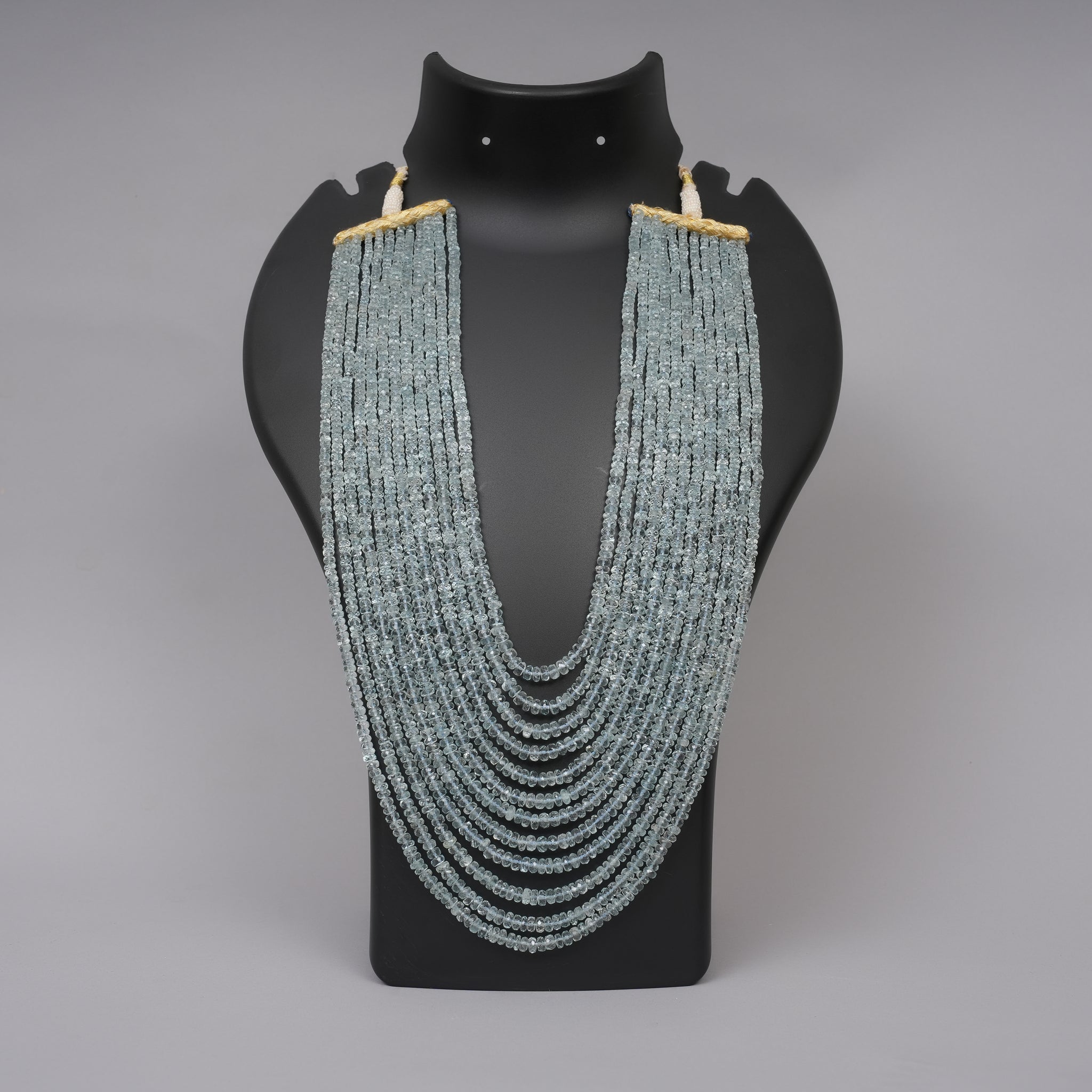 Natural Blue Aquamarine Faceted Beads