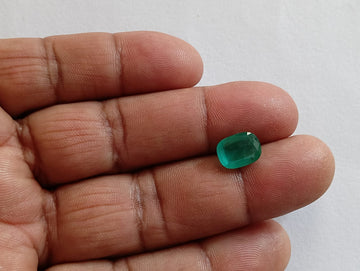 Natural Zambian Emerald Rectangle Cutstone